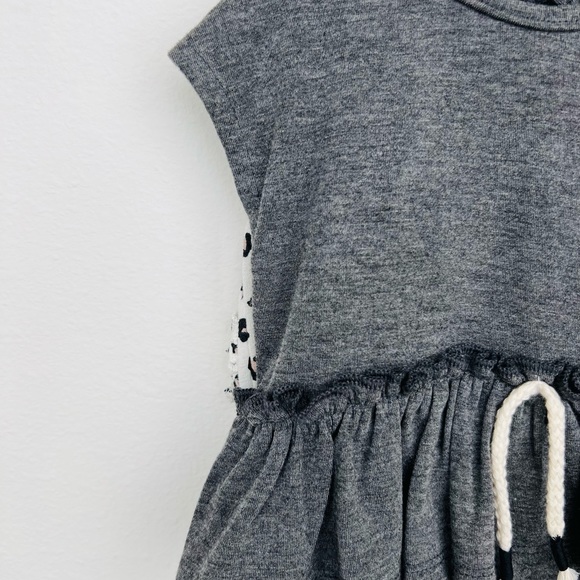 NEW Jessica Simpson Heather Grey Charcoal Top & Leopard Pants Size 12 Months NWT - Picture 4 of 10